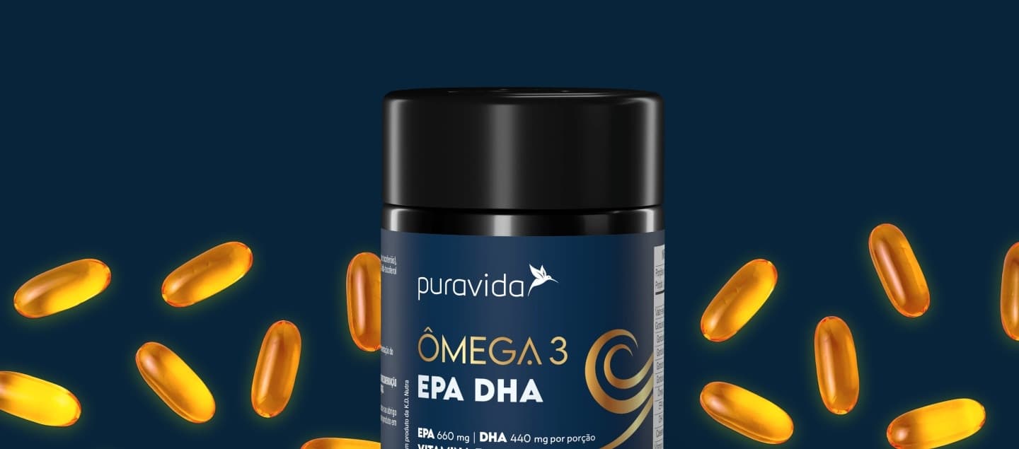 Ômega 3 EPA DHA e cápsulas