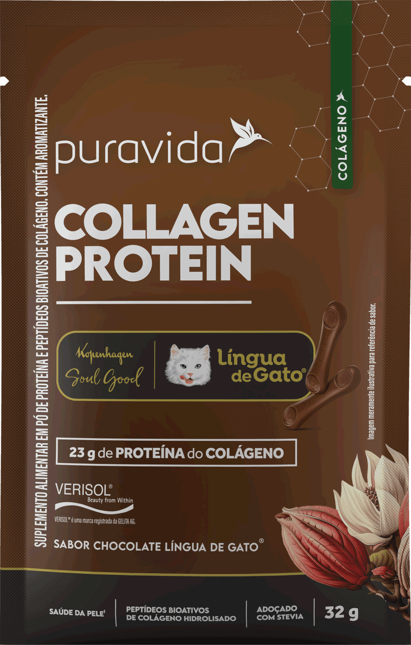 Collagen Protein Língua de Gato sachê 32 g