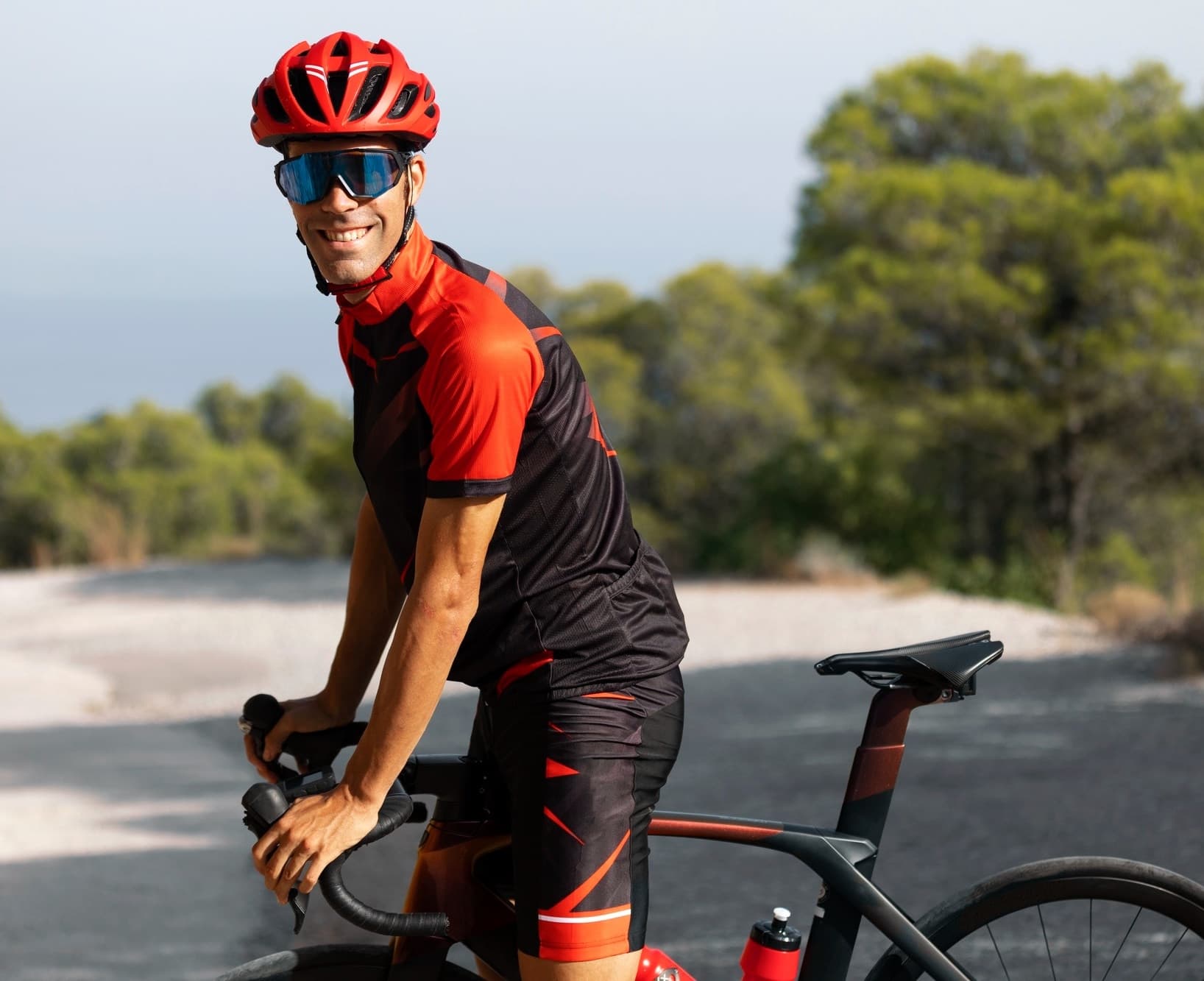 Ciclista em treino