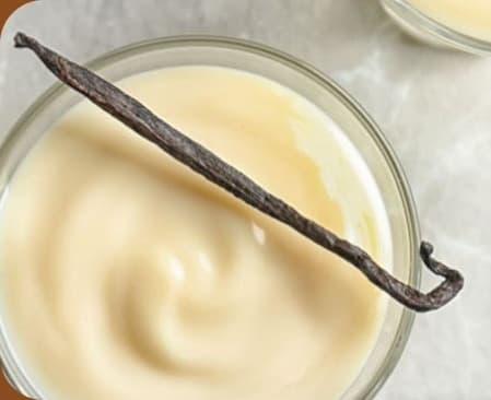 Pudim de baunilha com fava de baunilha