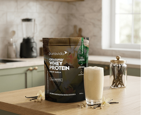 Whey Vanilla preparado na cozinha