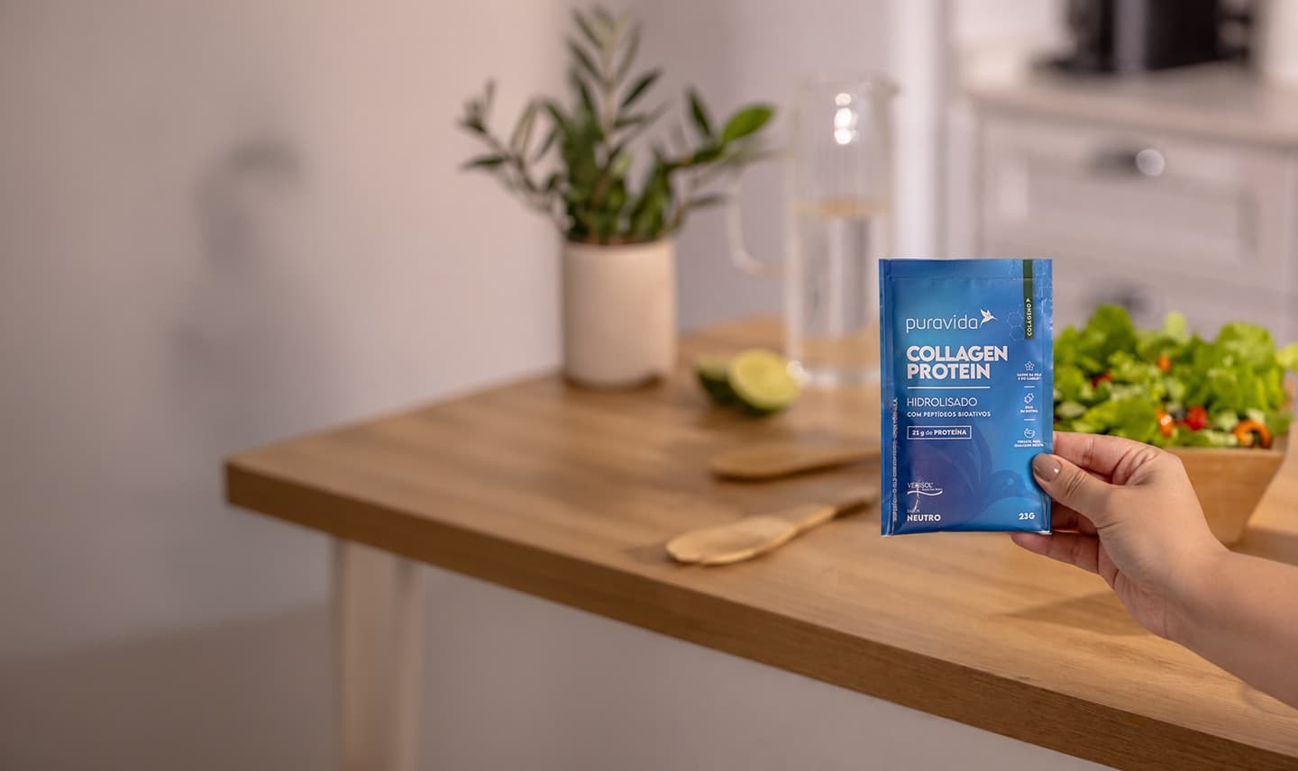 Collagen Protein Neutro com suco de laranja