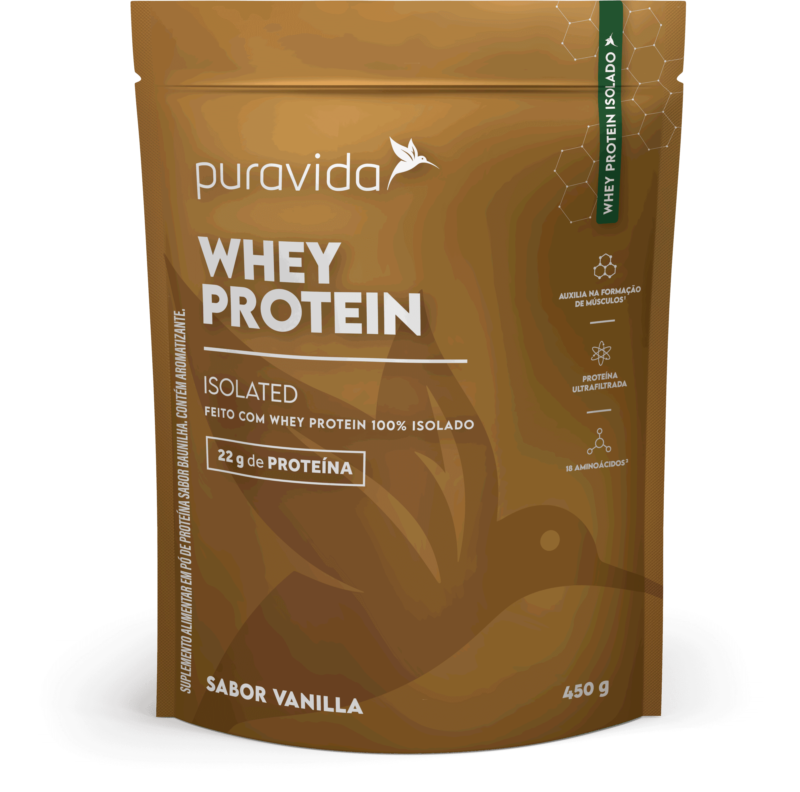 Whey Protein Isolado Vanilla Puravida 450g