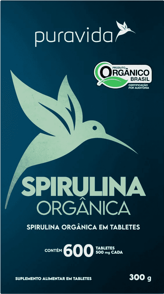 Caixa de Spirulina Orgânica Puravida