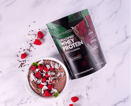Whey Framboesa preparado