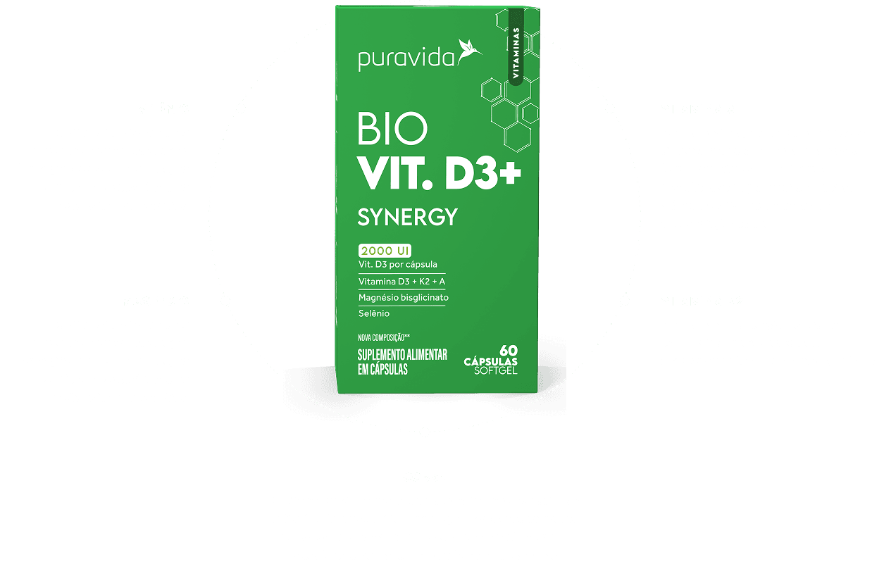 Ativos da fórmula do Bio Vit D3+ Synergy