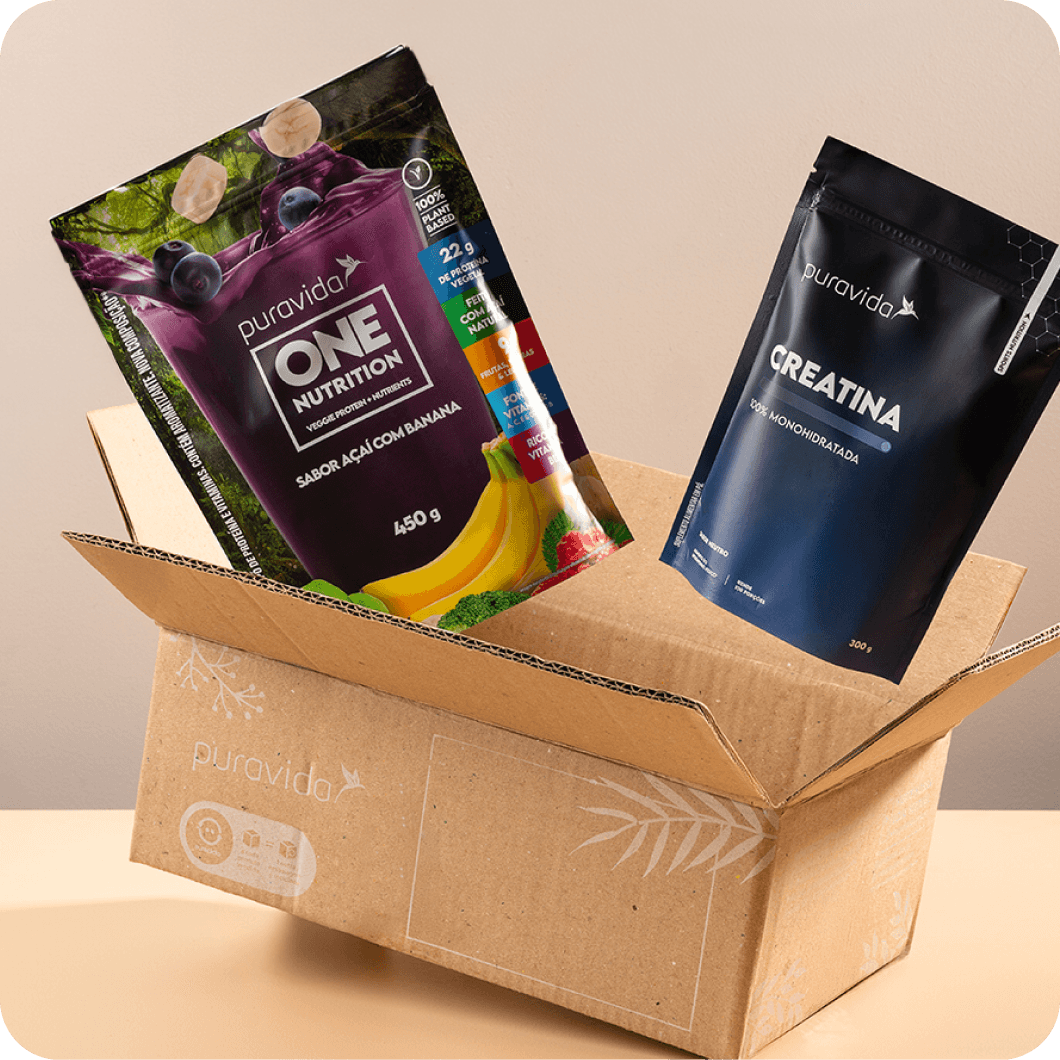 Caixa Puravida com produtos Caixa Puravida com produtos