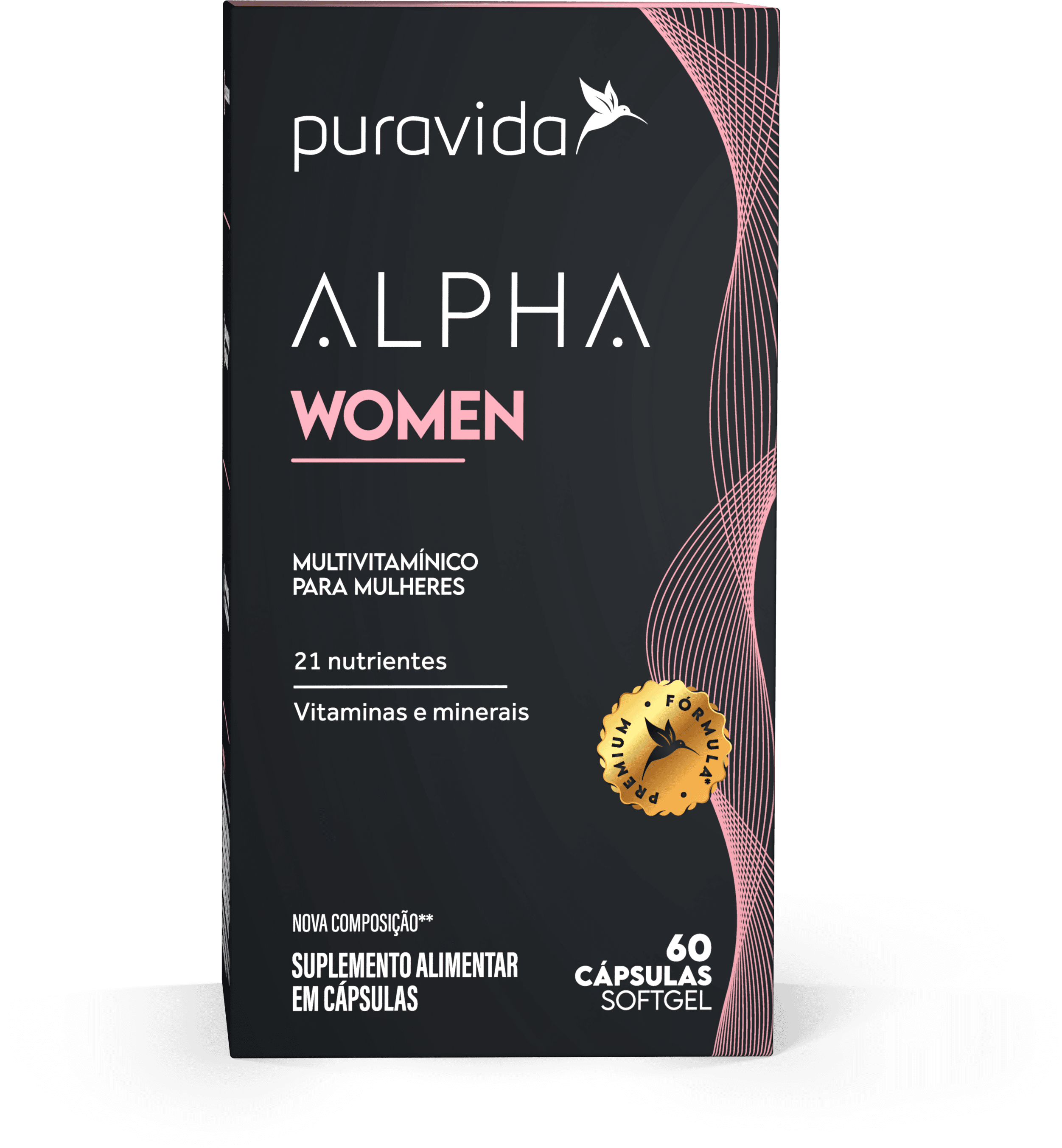 Alpha Women - informação nutricional Cartucho de Alpha Women 60 cápsulas softgel